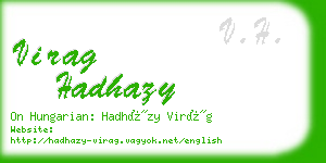 virag hadhazy business card